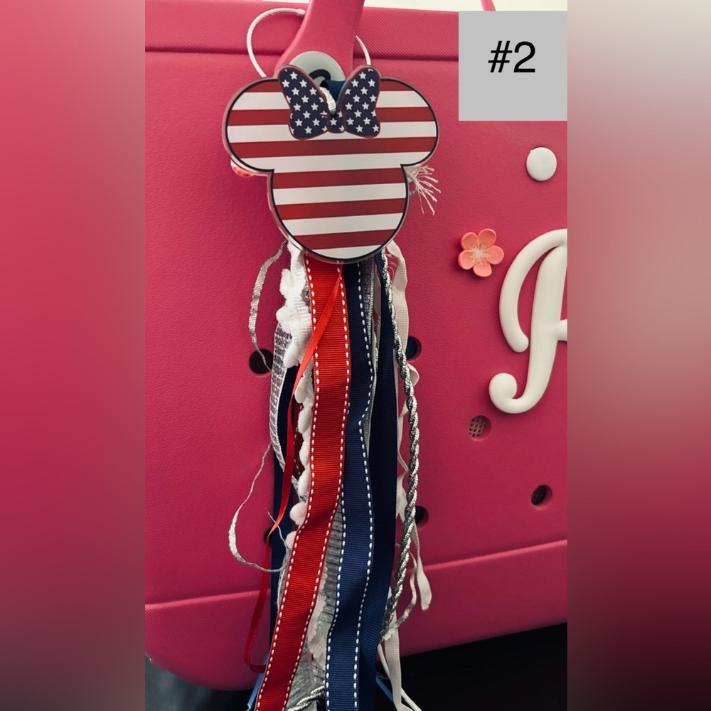 Brand new Minnie Mouse Celebrate America Bogg Bag Tassel